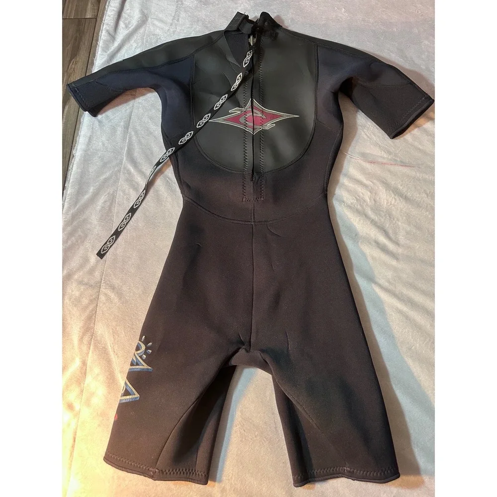 Rip Curl Dawn Patrol Kids Wetsuit Black Shorty Spring Suit Size L8 Neoprene